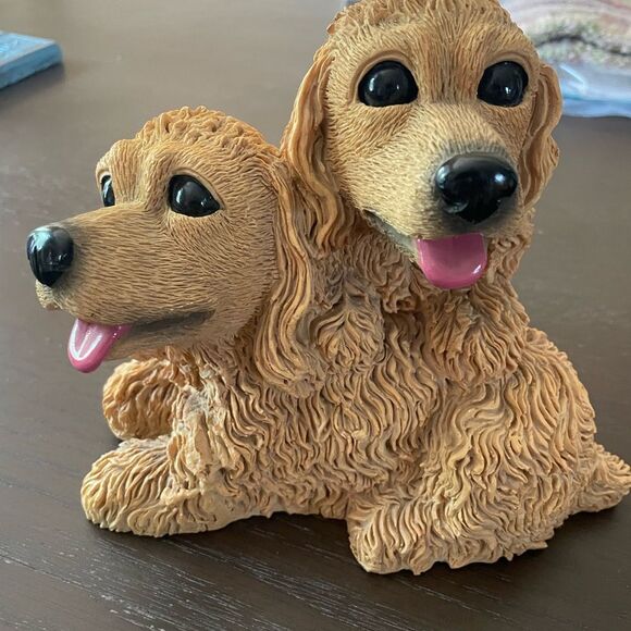 Cocker Spaniel Double Pup Ceramic 1990’s Bank Figure - Picture 11 of 14
